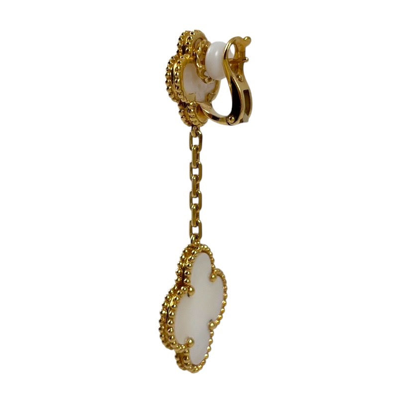 【Van Cleef & Arpels】ヴァンクリーフ&アーペル マジックアルハンブラ VCARD78800 ピアス K18ゴールドレディース 片方のみ シェル イヤリング