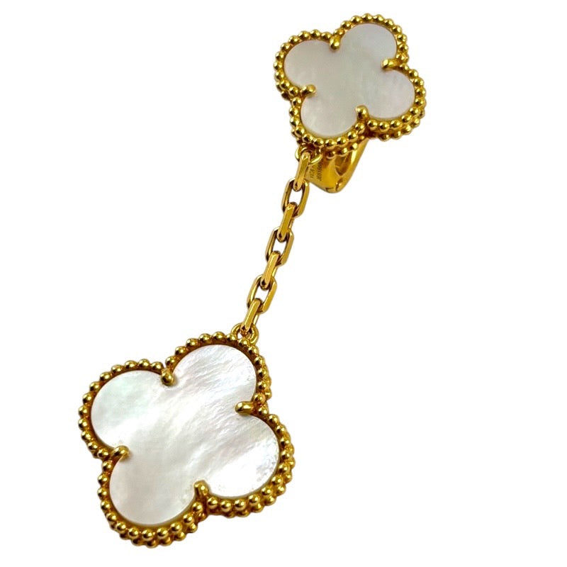 【Van Cleef & Arpels】ヴァンクリーフ&アーペル マジックアルハンブラ VCARD78800 ピアス K18ゴールドレディース 片方のみ シェル イヤリング