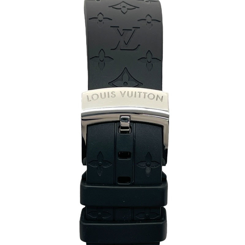 【LOUIS VUITTON】ルイ・ヴィトン タンブールGM Q1111 腕時計 SS/ラバーメンズ ラバーベルト