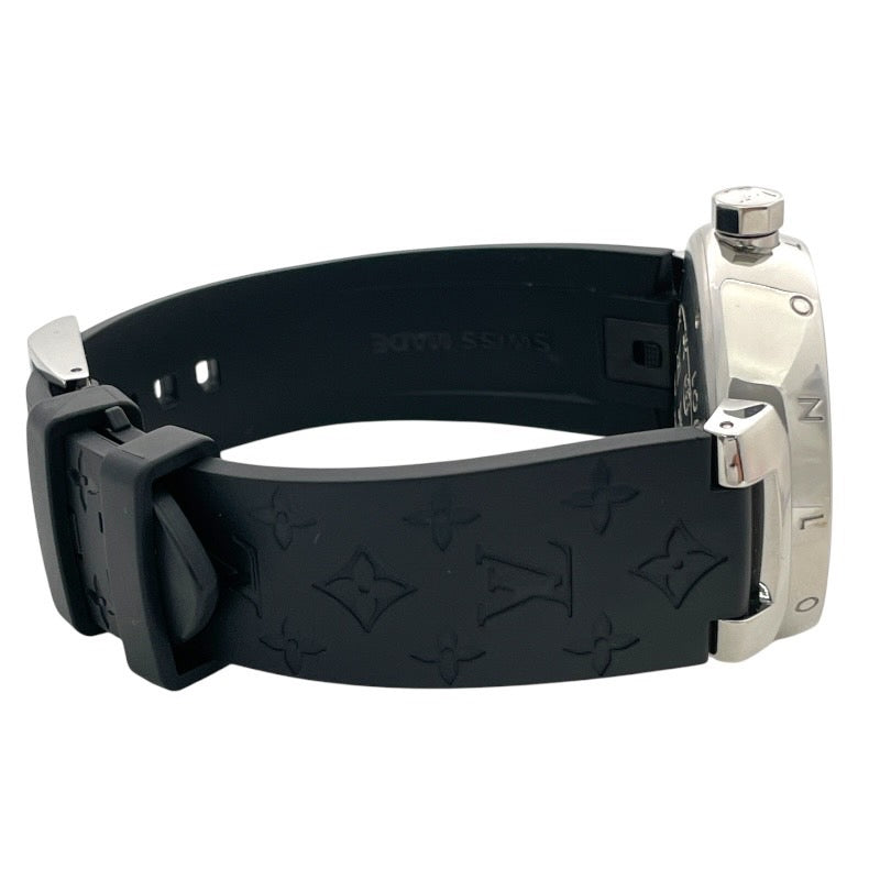 【LOUIS VUITTON】ルイ・ヴィトン タンブールGM Q1111 腕時計 SS/ラバーメンズ ラバーベルト