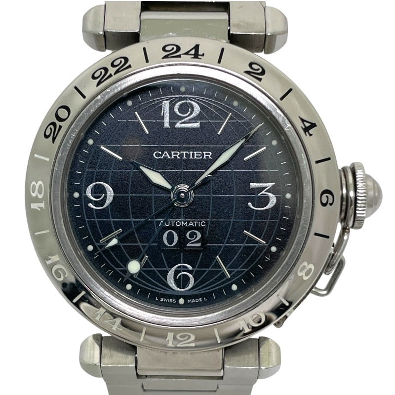 CARTIER】カルティエ パシャC メリディアン GMT W31049M7 腕時計 