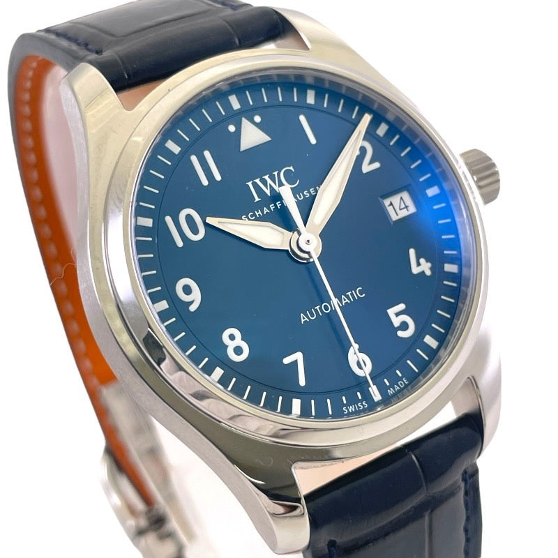 【IWC】インターナショナルウォッチカンパニー パイロットウォッチ オートマティック36 IW324008 腕時計 SS/レザー メンズ デイト ブルー