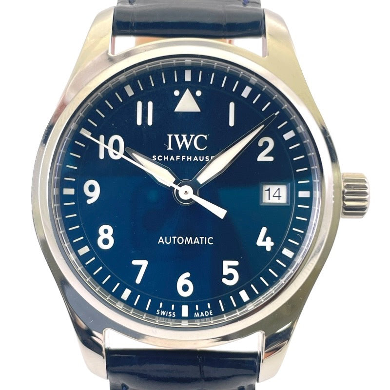 【IWC】インターナショナルウォッチカンパニー パイロットウォッチ オートマティック36 IW324008 腕時計 SS/レザー メンズ デイト ブルー