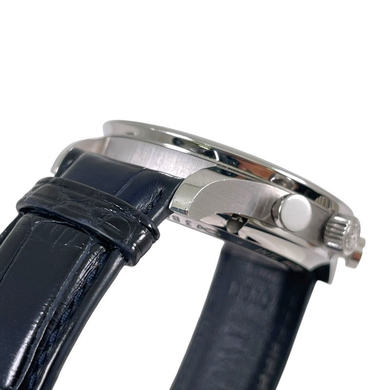 【IWC】インターナショナルウォッチカンパニー IWC ポルトギーゼ クロノグラフ IW371605 腕時計 SS/レザー メンズ スモールセコンド スモセコ 裏スケ シルバー文字盤