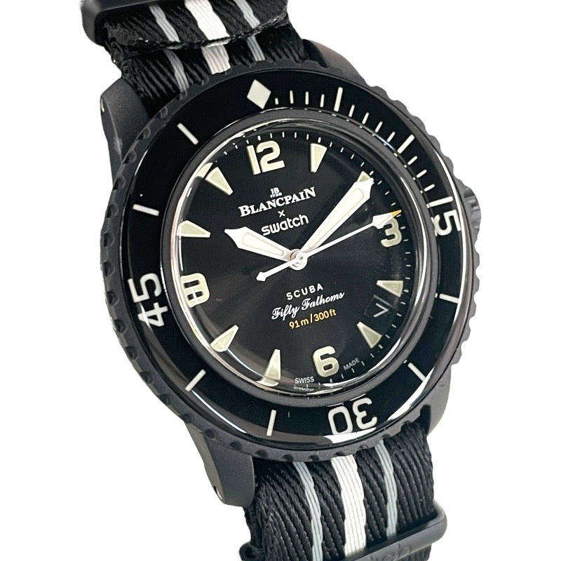 【Swatch】スウォッチ フィフティファゾムス SO35B400 腕時計メンズ ブランパン Ocean of Storms BLANCPAINコラボ オーシャンオブストーム