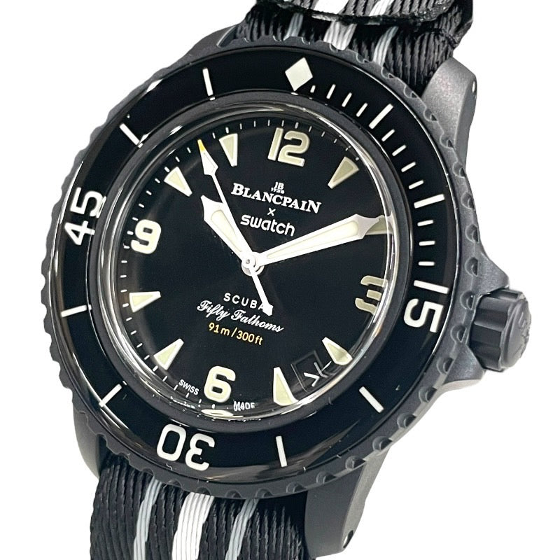 【Swatch】スウォッチ フィフティファゾムス SO35B400 腕時計メンズ ブランパン Ocean of Storms BLANCPAINコラボ オーシャンオブストーム
