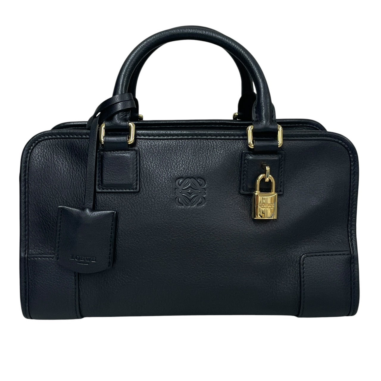 【LOEWE】ロエベ アマソナ28 352.79.A03 ハンドバッグ レザーレディース ブラック アナグラム ミニボストン