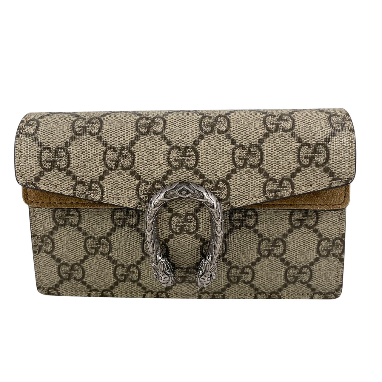 【GUCCI】グッチ ディオニュソス スーパーミニバッグ 476432 ショルダーバッグ レザーレディース チェーンショルダー GGスプリーム ポシェット ベージュ