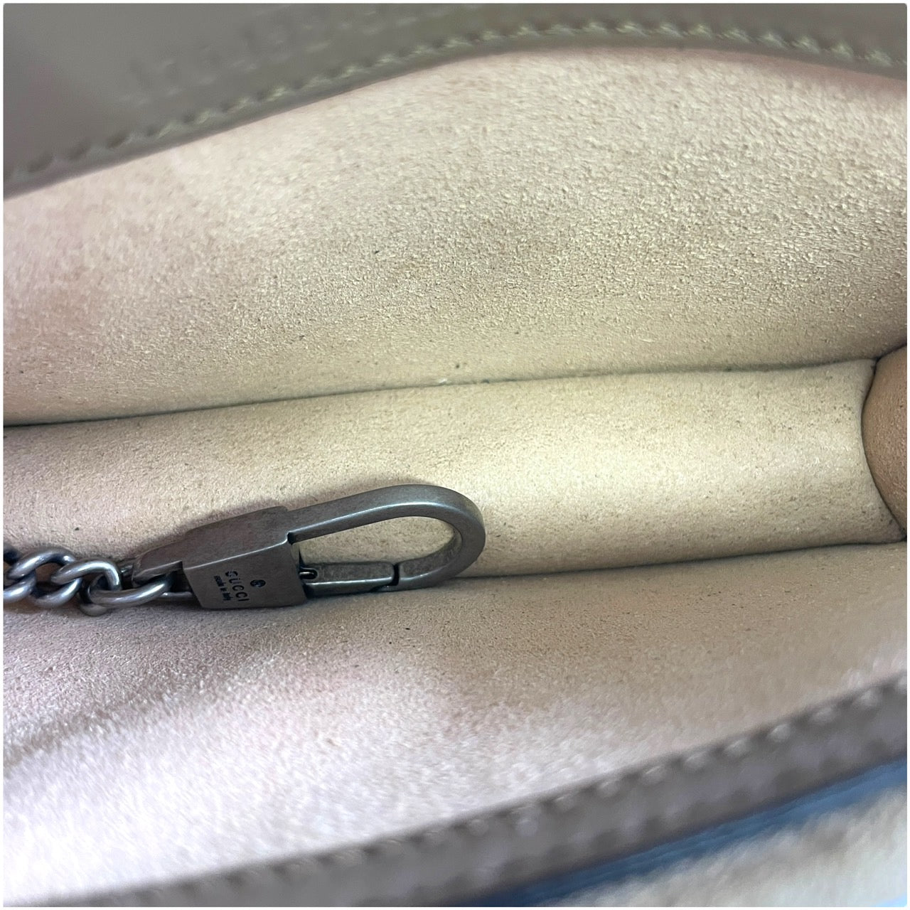 【GUCCI】グッチ ディオニュソス スーパーミニバッグ 476432 ショルダーバッグ レザーレディース チェーンショルダー GGスプリーム ポシェット ベージュ