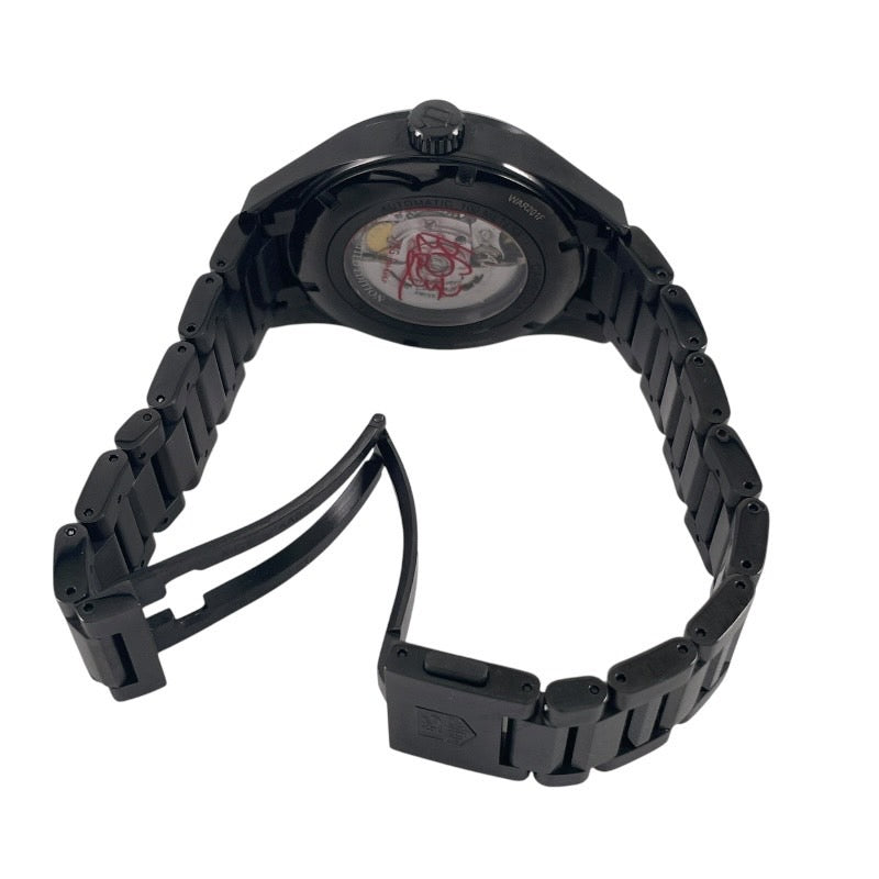 【TAG HEUER】タグホイヤー カレラ AIR-K4 WAR201F.BA0728 腕時計 ステンレススチール メンズ 400本限定 ブラック ブルー文字盤 錦織圭モデル 青文字盤