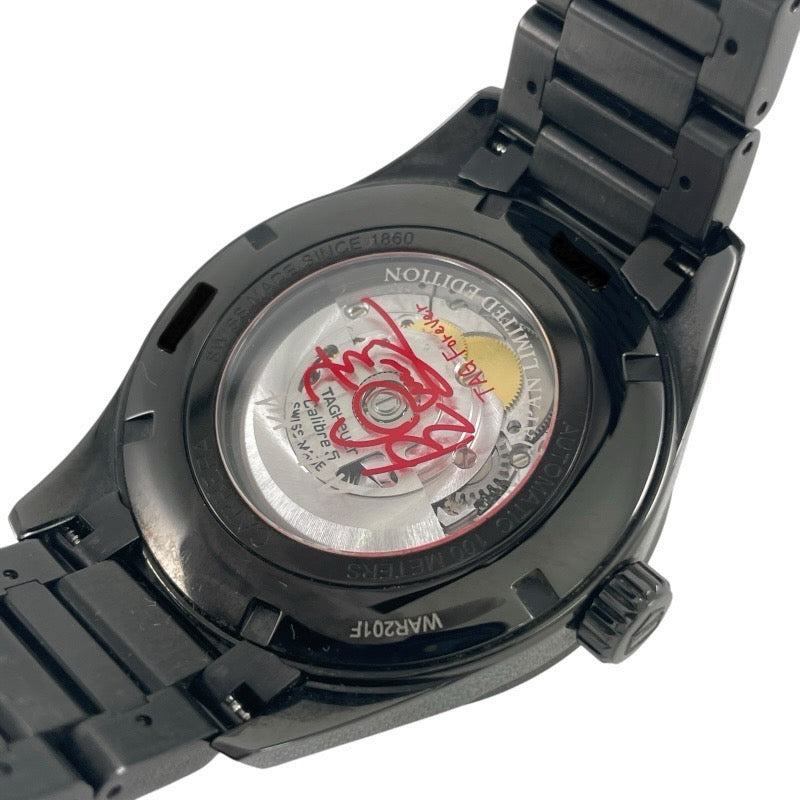 【TAG HEUER】タグホイヤー カレラ AIR-K4 WAR201F.BA0728 腕時計 ステンレススチール メンズ 400本限定 ブラック ブルー文字盤 錦織圭モデル 青文字盤