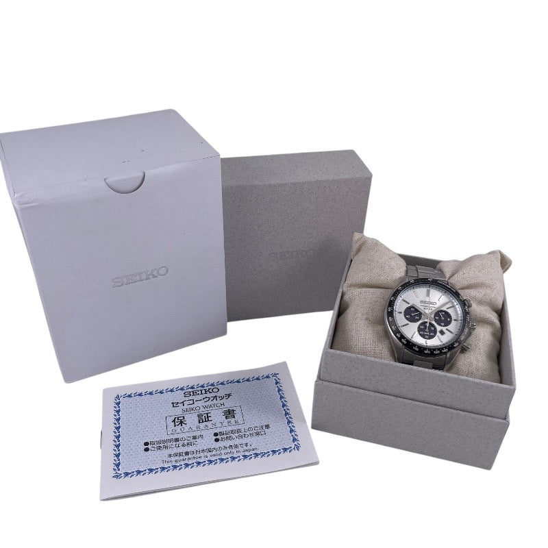 【SEIKO】セイコー セレクション SBPY165 腕時計 ステンレススチール メンズ V175-0FA0 クロノグラフ ソーラー Sシリーズ パンダ