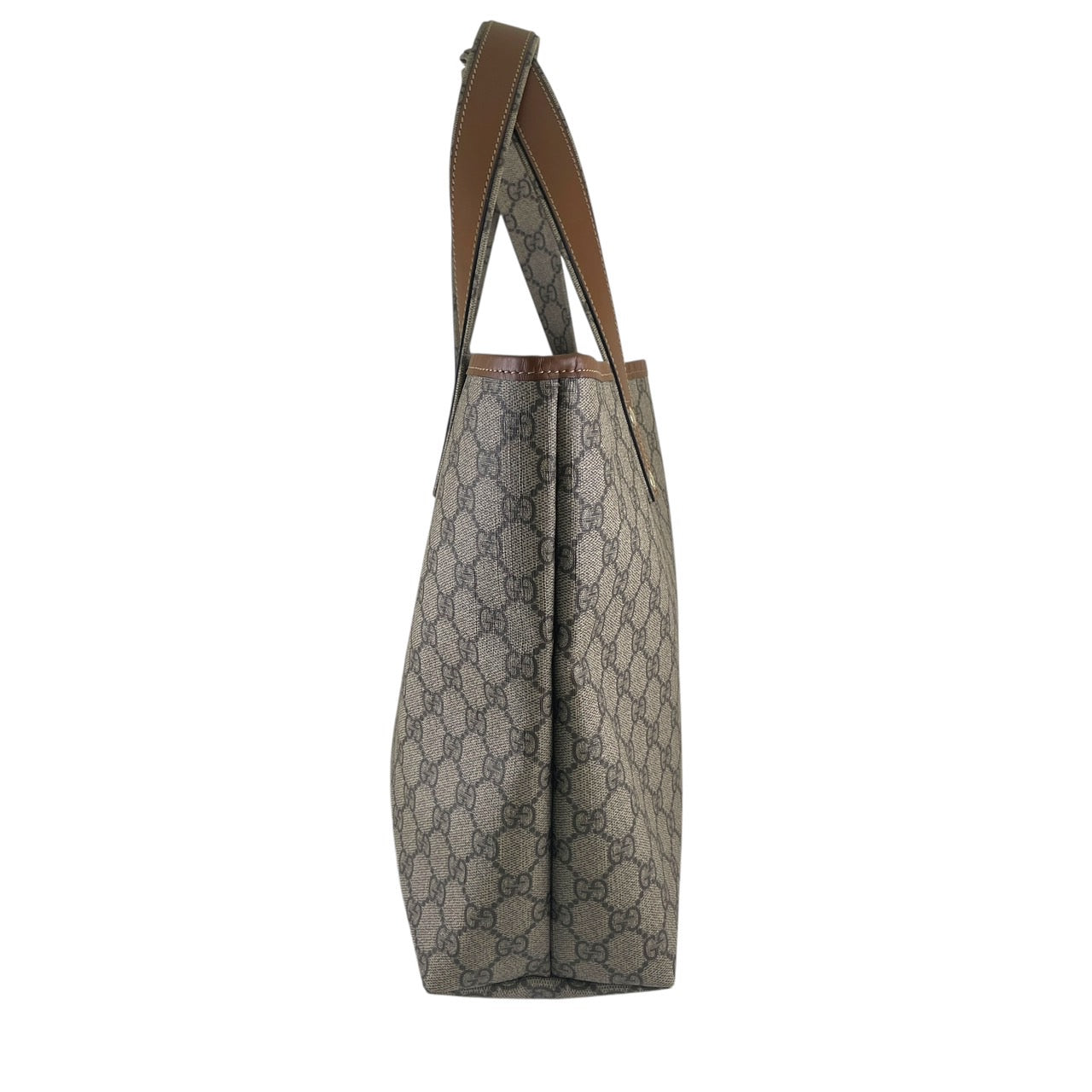 【GUCCI】グッチ 211134 トートバッグ レザーレディース GGスプリーム シェリーライン ベージュ