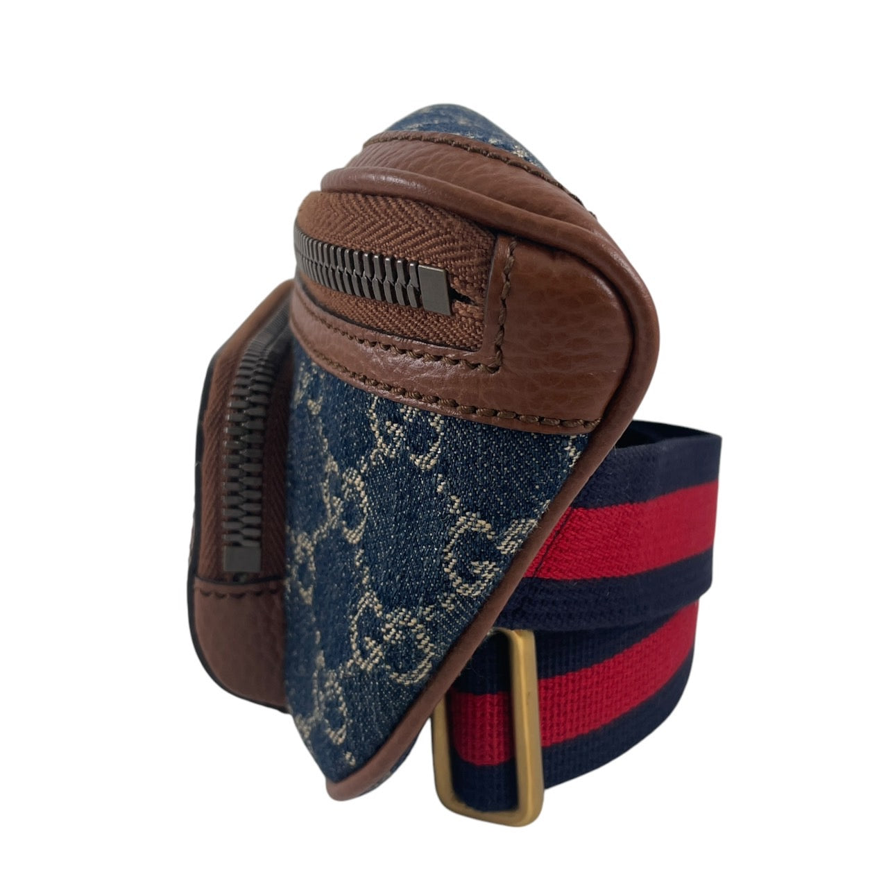 【GUCCI】グッチ 682933 ウエストバッグ デニム ユニセックス ウエストポーチ ボディバッグ GG ブルー/ブラウン メンズ レディース