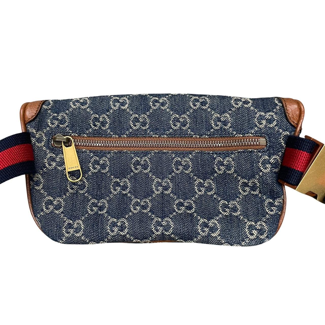 【GUCCI】グッチ 682933 ウエストバッグ デニム ユニセックス ウエストポーチ ボディバッグ GG ブルー/ブラウン メンズ レディース