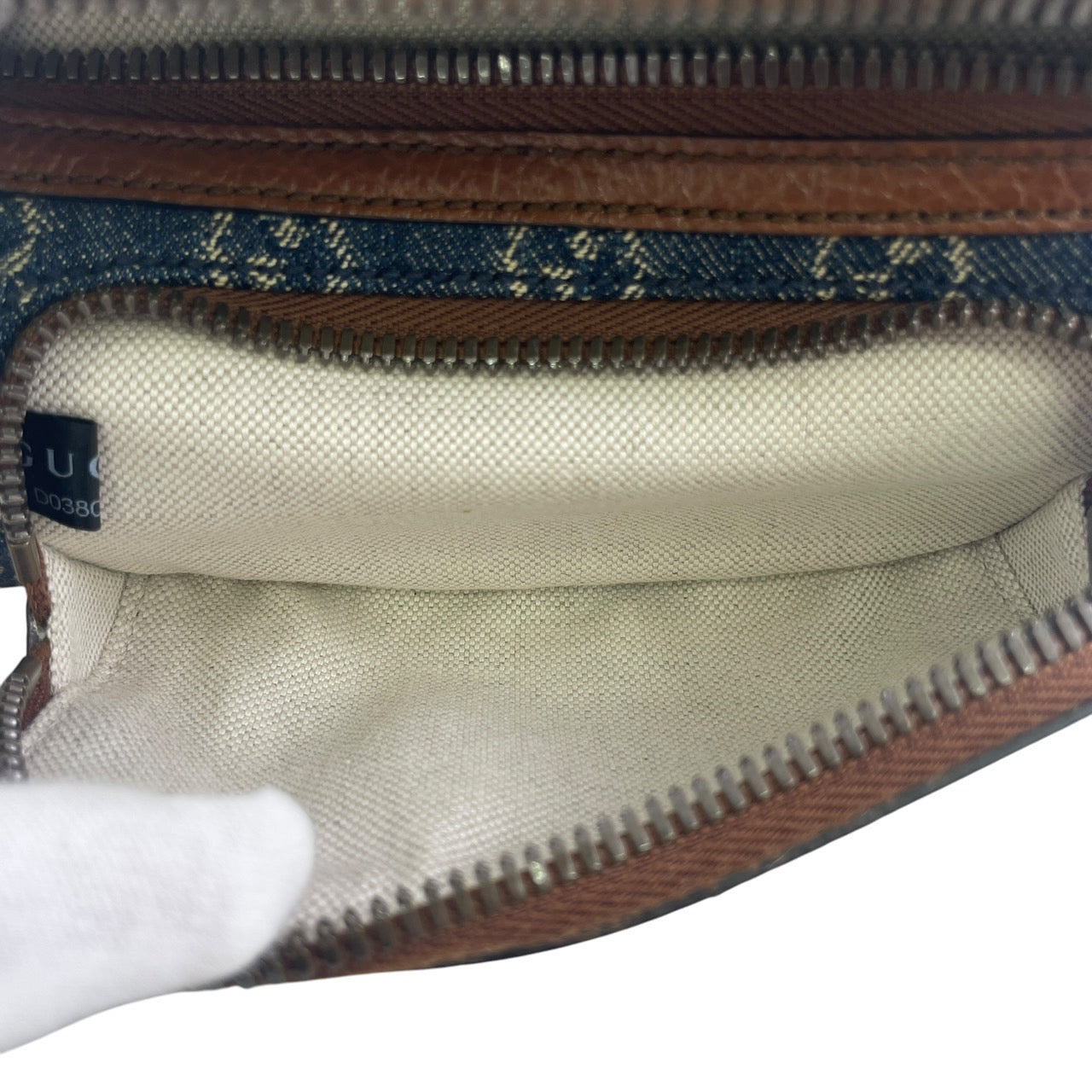 【GUCCI】グッチ 682933 ウエストバッグ デニム ユニセックス ウエストポーチ ボディバッグ GG ブルー/ブラウン メンズ レディース