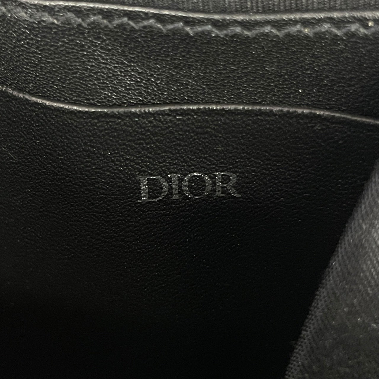 【Christian Dior】クリスチャンディオール ストラップジップポーチ ショルダーバッグ ナイロンユニセックス ポシェット オブリーク トロッター ブラック