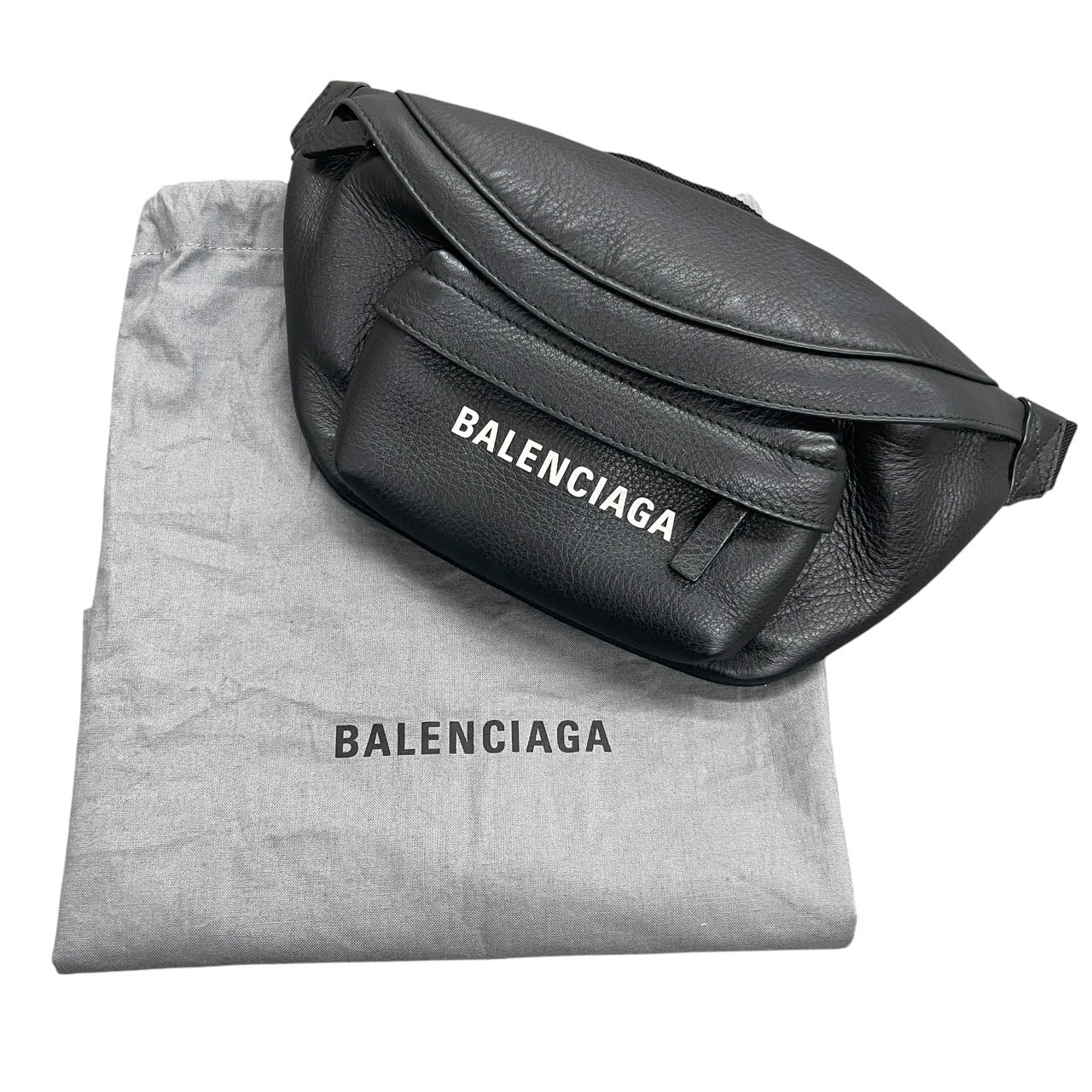 【BALENCIAGA】バレンシアガ エブリデイ ベルトパック 579617 ウエストバッグ レザーメンズ ボディバッグ ショルダーバッグ ロゴ 黒 ブラック