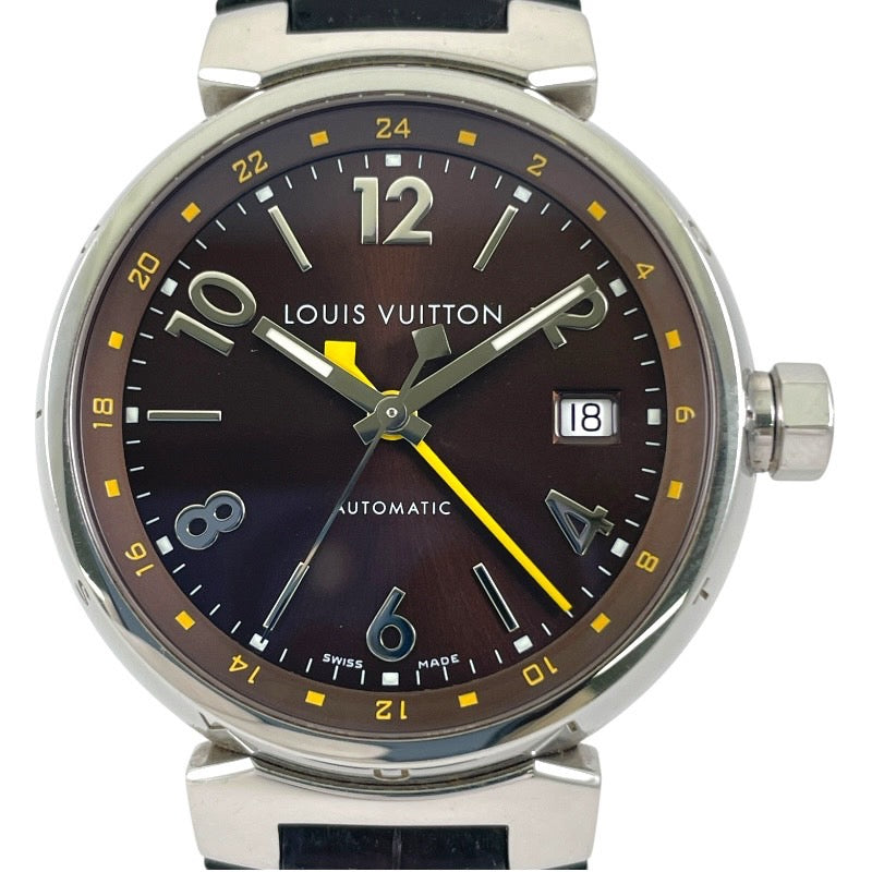 LOUIS VUITTON】ルイ・ヴィトン タンブール GMT Q1131 腕時計 SS 
