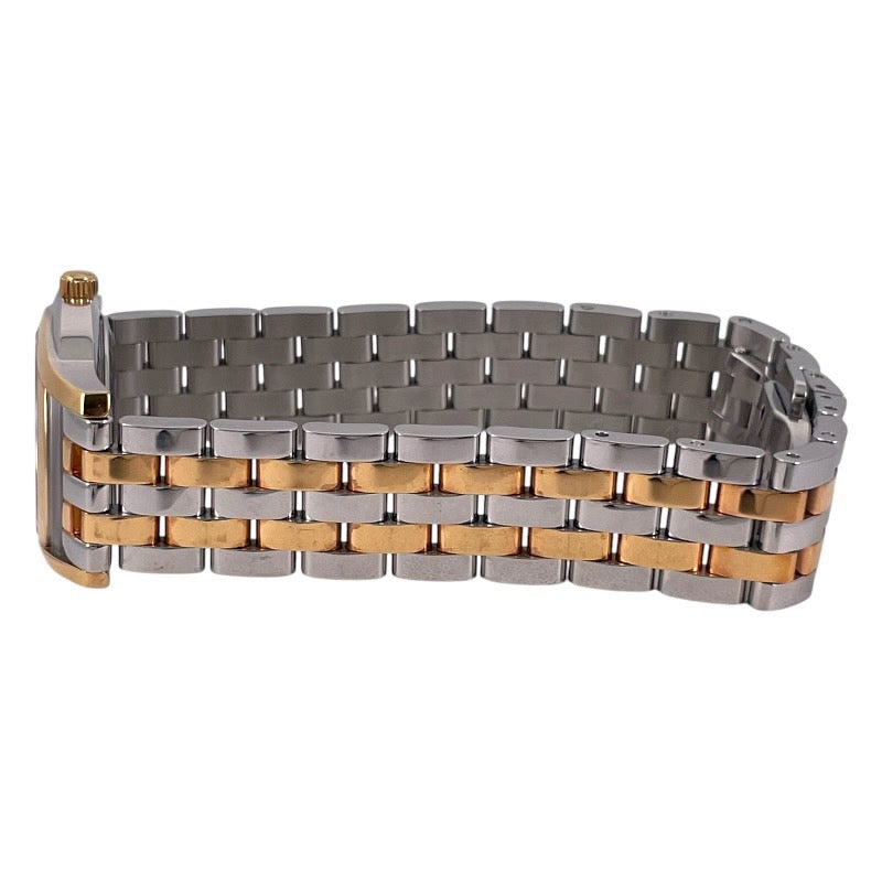 【GUCCI】グッチ Gクラス YA055535 5500L 腕時計 ステンレススチール レディース シェル文字盤 11Pダイヤ コンビ