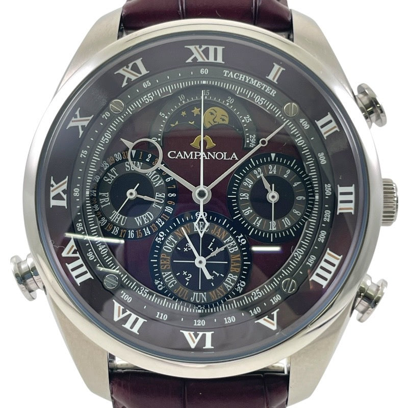 【CITIZEN】シチズン カンパノラ AH4080-01Z 腕時計 ステンレススチール メンズ CAMPANOLA 深緋(こきあけ)6772-T025315 グランドコンプリケーション