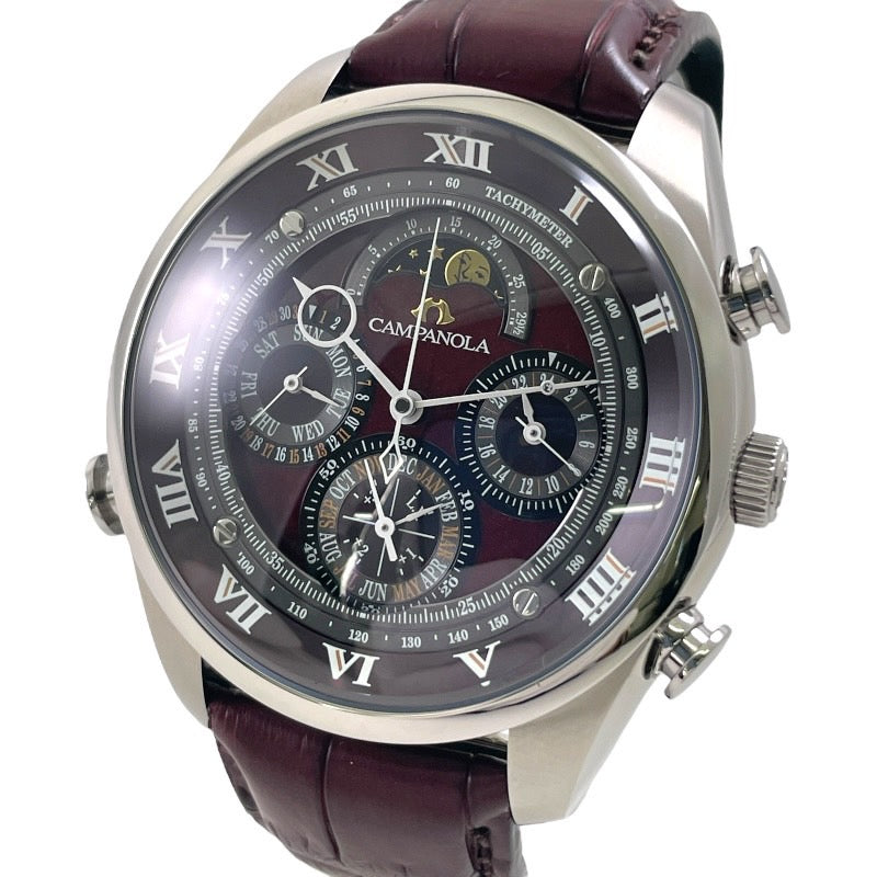 【CITIZEN】シチズン カンパノラ AH4080-01Z 腕時計 ステンレススチール メンズ CAMPANOLA 深緋(こきあけ)6772-T025315 グランドコンプリケーション