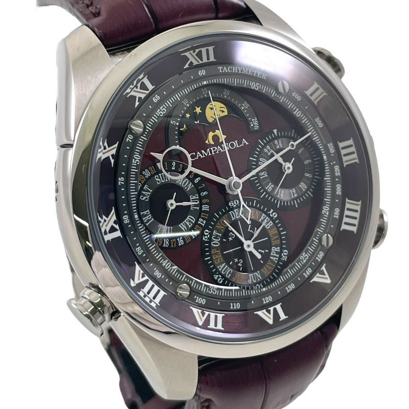 【CITIZEN】シチズン カンパノラ AH4080-01Z 腕時計 ステンレススチール メンズ CAMPANOLA 深緋(こきあけ)6772-T025315 グランドコンプリケーション