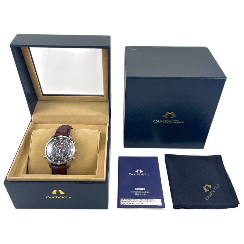 【CITIZEN】シチズン カンパノラ AH4080-01Z 腕時計 ステンレススチール メンズ CAMPANOLA 深緋(こきあけ)6772-T025315 グランドコンプリケーション