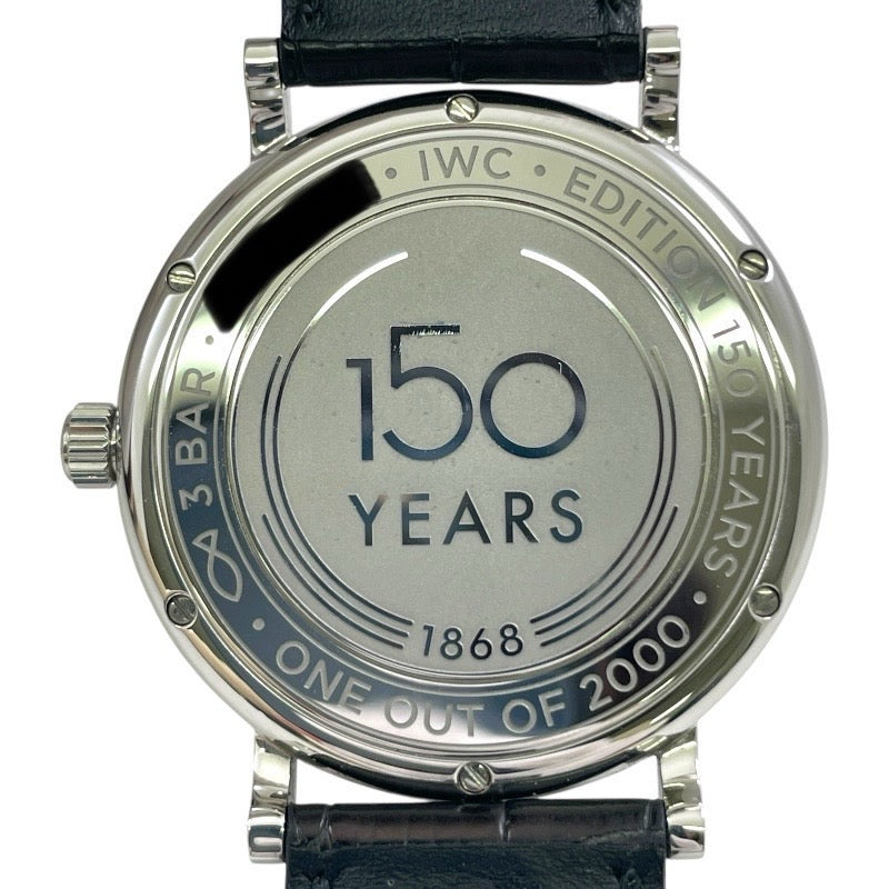 【IWC】インターナショナルウォッチカンパニー ポートフィノ IW356518 腕時計 SS/レザー メンズ 150イヤーズ 2000本限定 青文字盤 ブルー