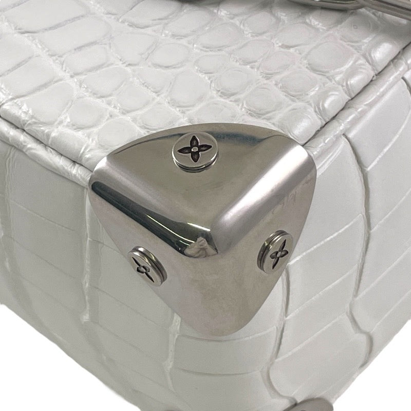 【LOUIS VUITTON】ルイ・ヴィトン ソフトトランク ミニ N98495 ショルダーバッグ メンズ クロコ MINI エキゾチック 白 ホワイト レディース