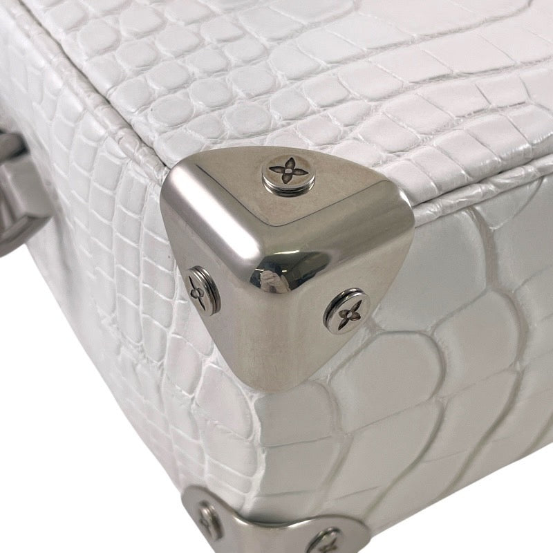 【LOUIS VUITTON】ルイ・ヴィトン ソフトトランク ミニ N98495 ショルダーバッグ メンズ クロコ MINI エキゾチック 白 ホワイト レディース