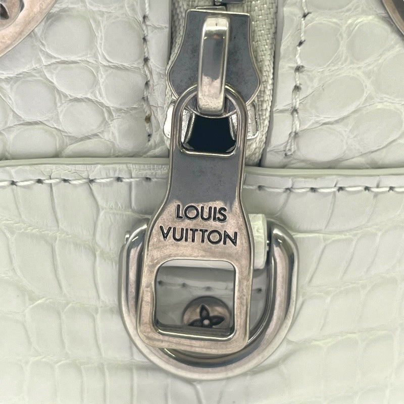 【LOUIS VUITTON】ルイ・ヴィトン ソフトトランク ミニ N98495 ショルダーバッグ メンズ クロコ MINI エキゾチック 白 ホワイト レディース
