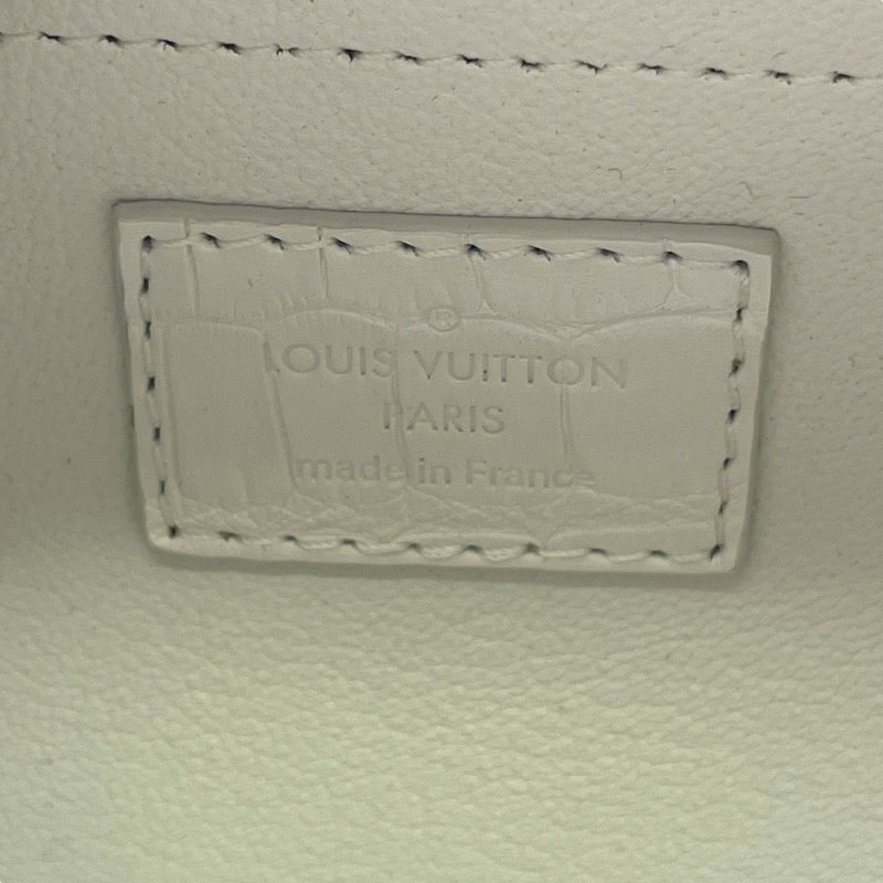 【LOUIS VUITTON】ルイ・ヴィトン ソフトトランク ミニ N98495 ショルダーバッグ メンズ クロコ MINI エキゾチック 白 ホワイト レディース