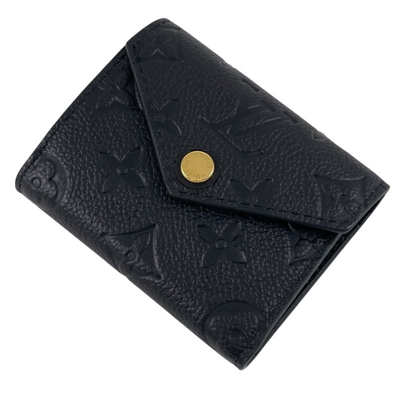 【LOUIS VUITTON】ルイ・ヴィトン ポルトフォイユ ゾエ M62935 三つ折り財布レディース モノグラム アンプラント ノワール 黒 ブラック ミニ財布