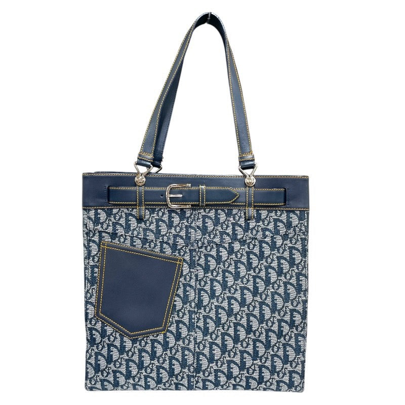 【Christian Dior】クリスチャンディオール トロッター トートバッグ レディース ハンドバッグ ヴィンテージ オールド 極美品 ベルト ポケット