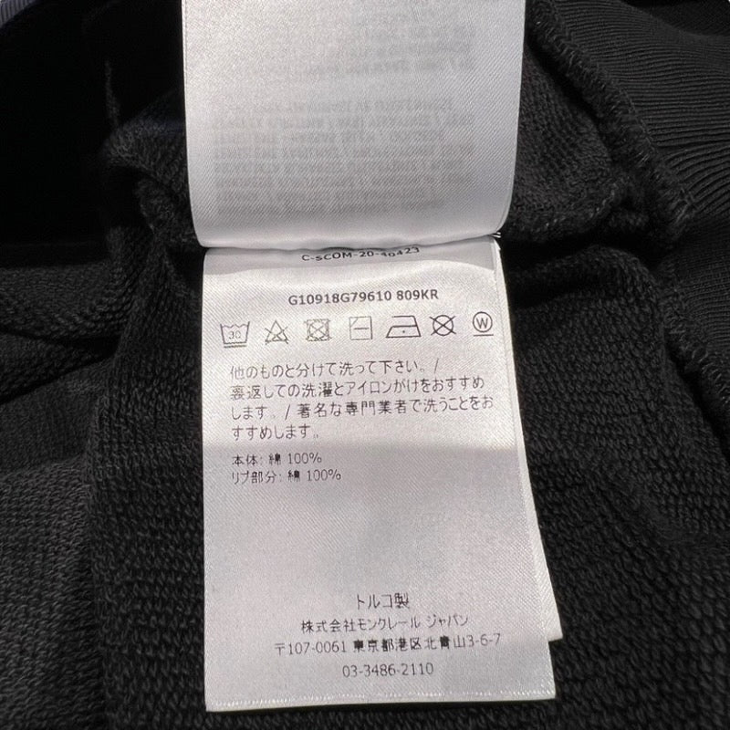 【中古】【MONCLER】モンクレール MAGLIA GIROCOLLO スウェット コットンメンズ トレーナー 黒 ブラック