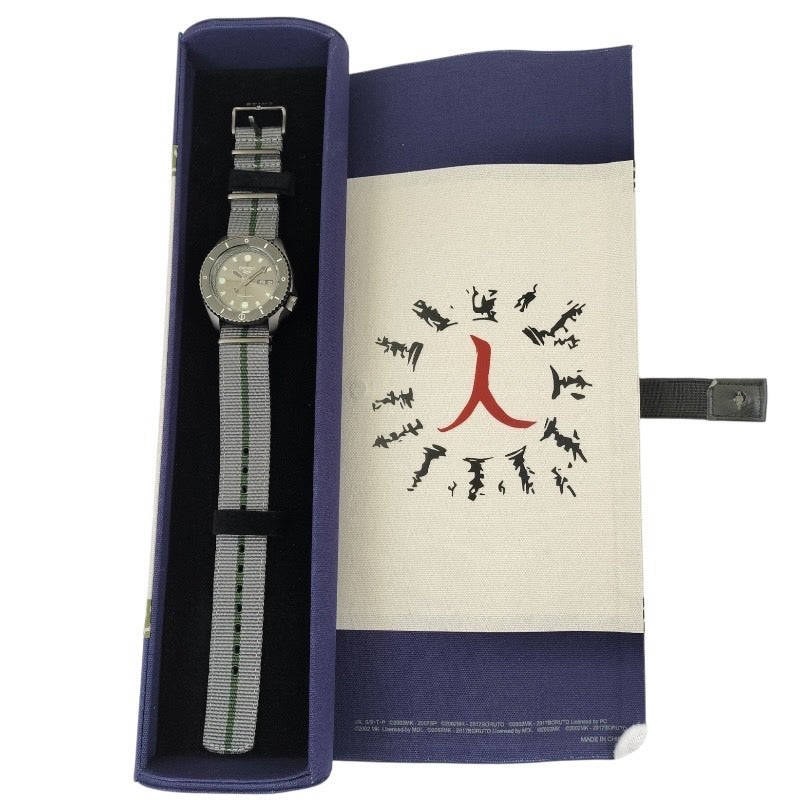 【SEIKO】セイコー セイコー5 ナルト&ボルトコラボ SBSA097(4R36-09G0) 腕時計 メンズ  奈良シカマル