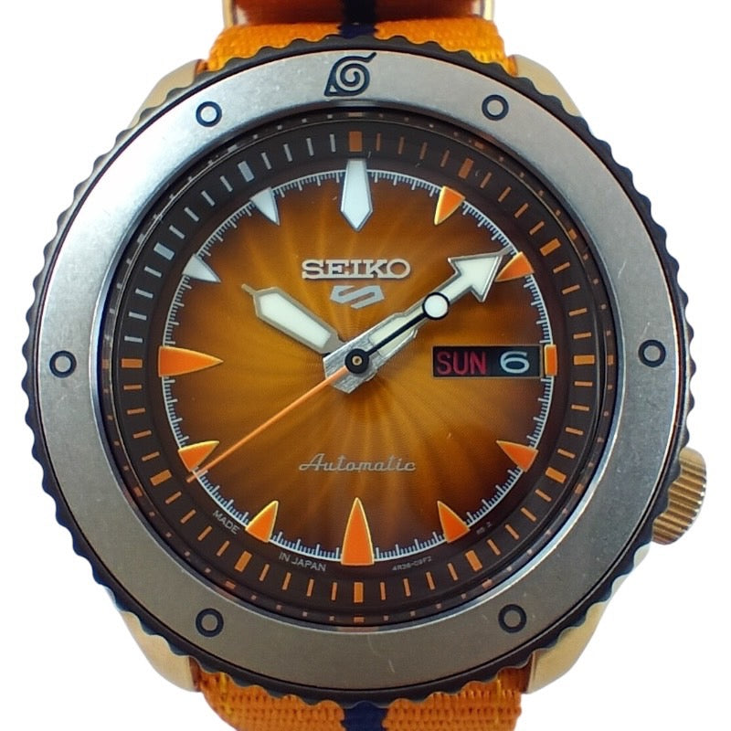 【SEIKO】セイコー セイコー5 ナルト&ボルトコラボ うずまきナルト SBSA092(4R36-1080) 腕時計 メンズ NARUTO