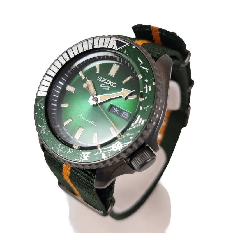 【SEIKO】セイコー 5スポーツ SBSA095 腕時計 ステンレススチール メンズ 自動巻き NARUTO&BORUTO ナルト&ボルト コラボレーション限定 ロック・リー