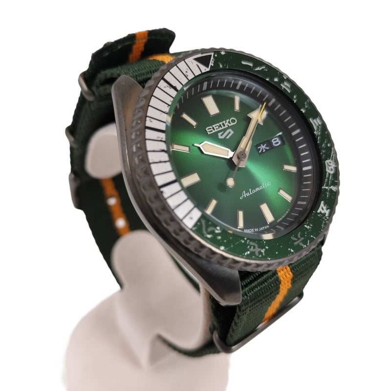 【SEIKO】セイコー 5スポーツ SBSA095 腕時計 ステンレススチール メンズ 自動巻き NARUTO&BORUTO ナルト&ボルト コラボレーション限定 ロック・リー