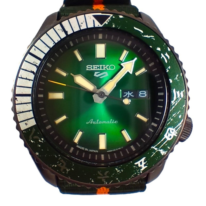 【SEIKO】セイコー 5スポーツ SBSA095 腕時計 ステンレススチール メンズ 自動巻き NARUTO&BORUTO ナルト&ボルト コラボレーション限定 ロック・リー