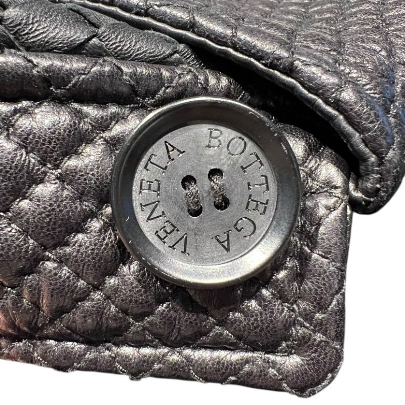 【BOTTEGAVENETA】ボッテガヴェネタ イントレチャート レザージャケット ブルゾン レザーメンズ 黒 ブラック