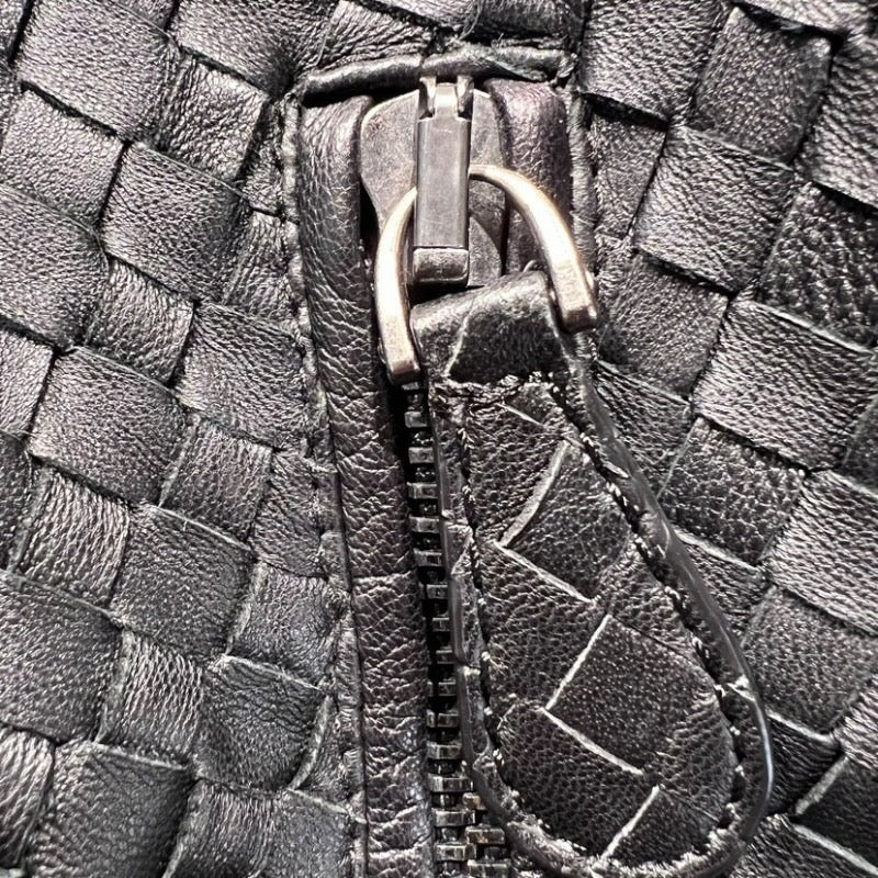 【BOTTEGAVENETA】ボッテガヴェネタ イントレチャート レザージャケット ブルゾン レザーメンズ 黒 ブラック