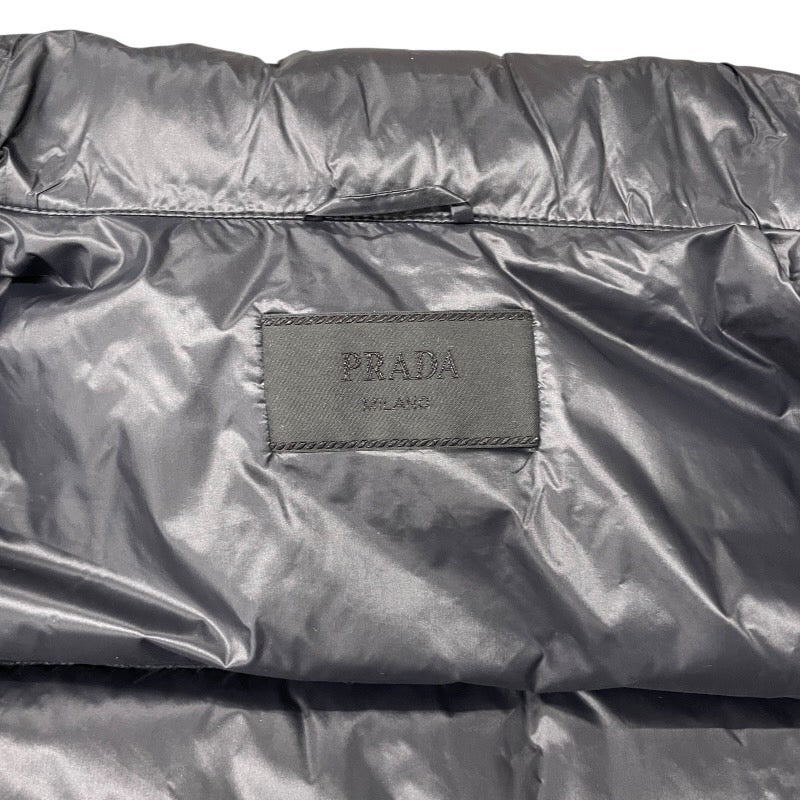 【PRADA】プラダ SGJ258 ダウンジャケット ナイロンメンズ ボンバー 黒 ブラック サイズ52 三角プレート