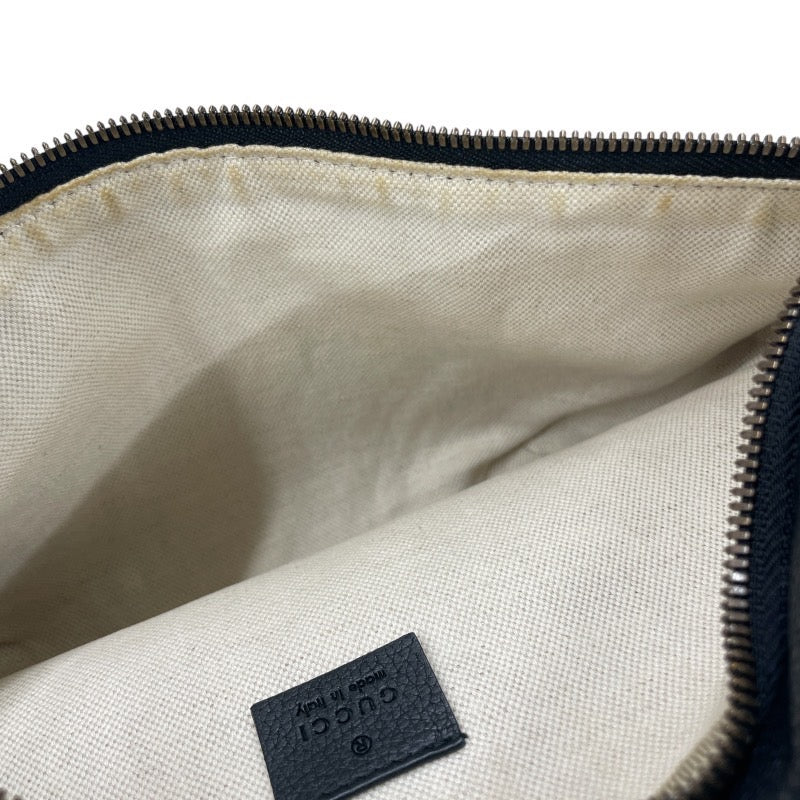 【GUCCI】グッチ ヴィンテージロゴ ウエストポーチ 530412 ウエストバッグ レザーメンズ レザー 本革 ボディバッグ 黒 ブラック