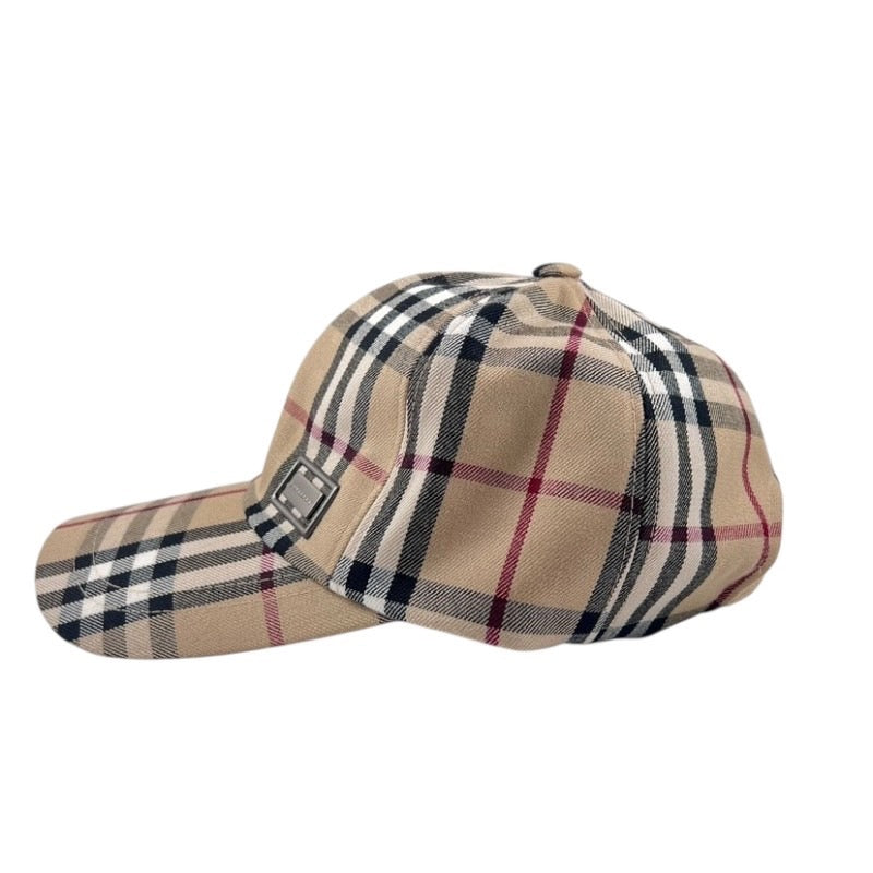 【中古】【BURBERRY】バーバリー バーバリーチェック キャップ コットン ユニセックス 帽子
