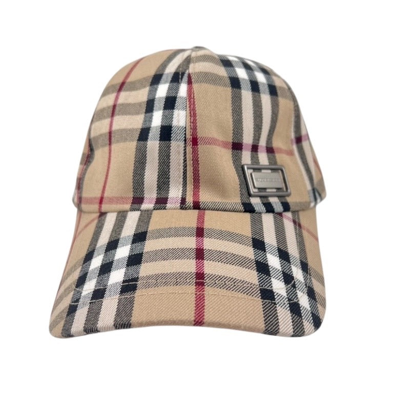 【中古】【BURBERRY】バーバリー バーバリーチェック キャップ コットン ユニセックス 帽子
