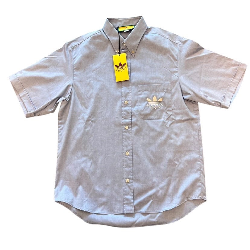GUCCI】グッチ GUCCI×adidas 半袖シャツメンズ ボタンシャツ コラボ
