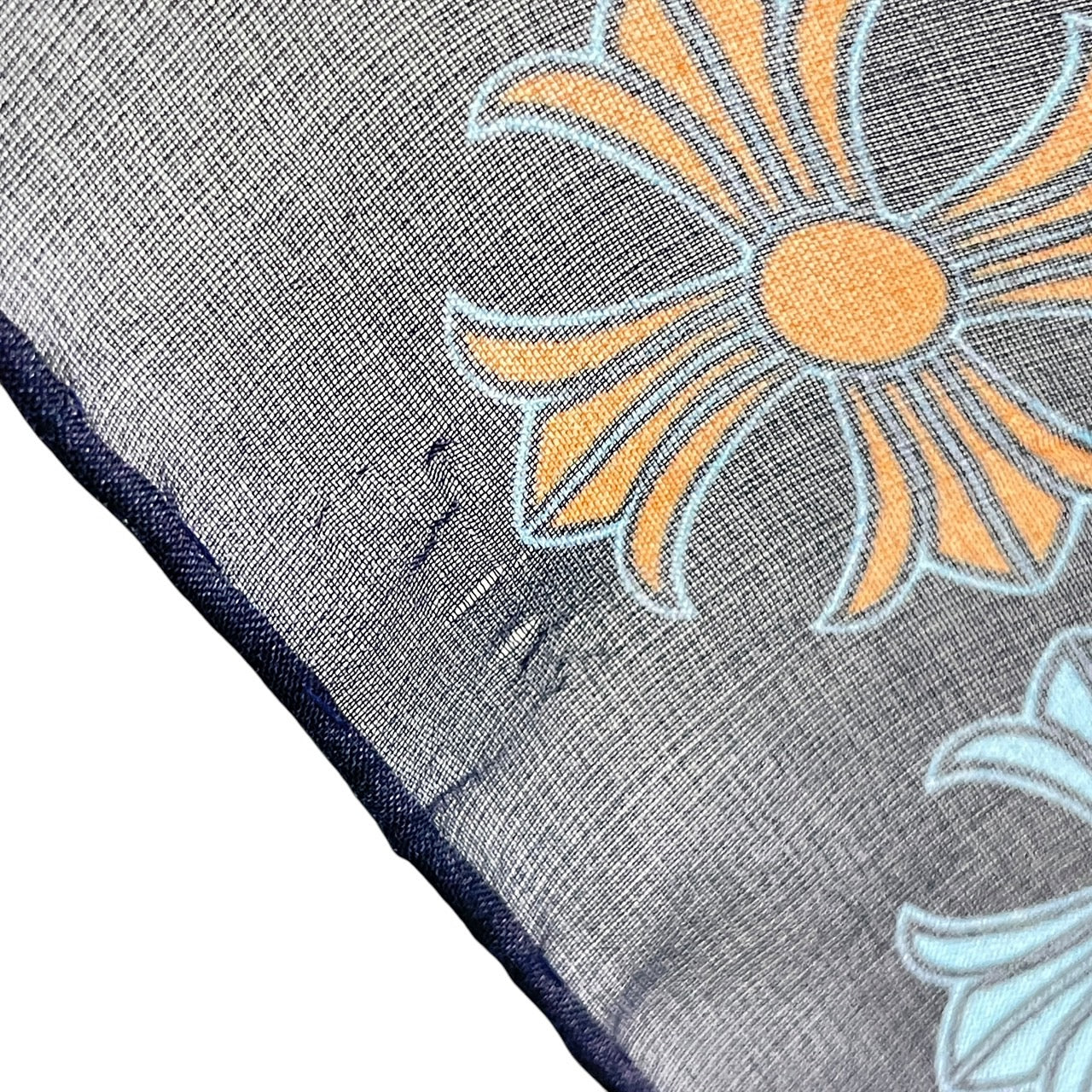 【CHROME HEARTS】クロムハーツ MAPPLETHORPE スカーフ シルクユニセックス メイプルソープ SILK ブルー クロス