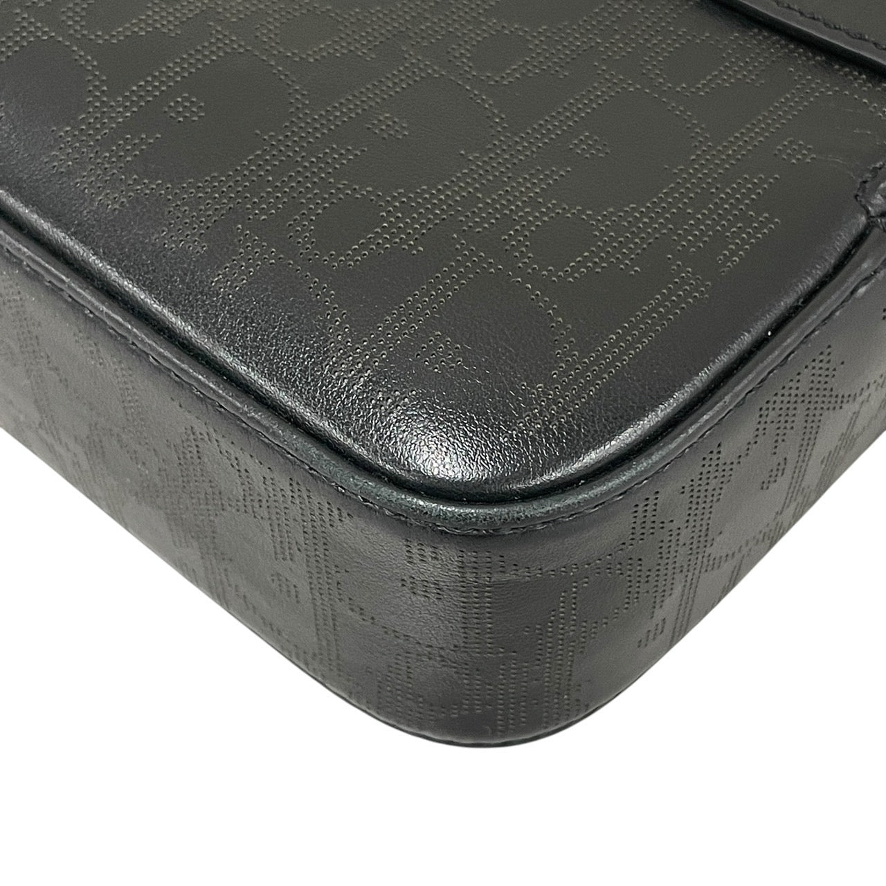 【Christian Dior】クリスチャンディオール サファリ 1ESPO206VPI ショルダーバッグ レザー メンズ オブリーク ギャラクシー ポシェット ブラック